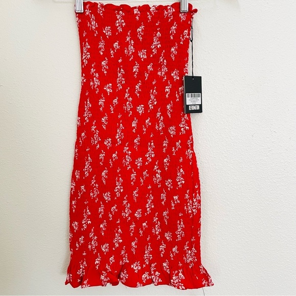 NWT Reformation Chantilly Floral Red Mini Dress Size S - Picture 12 of 13